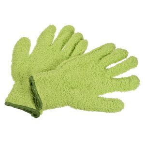 Dusting Cleaning Gloves Microfiber Mittens for Windows, Green 1 Pair